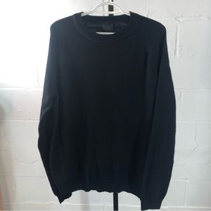 14th & Union Mens Crew Neck Sweater Size L Black Long Sleeve NWOT